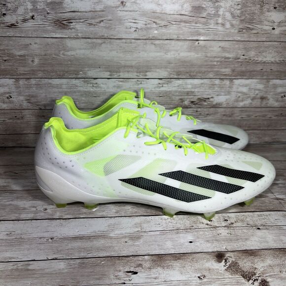 Adidas X Crazyfast+ FG 'Crazyrush Pack' White/Lime Cleats Mens Size 11.5 GY7377 - Picture 4 of 9